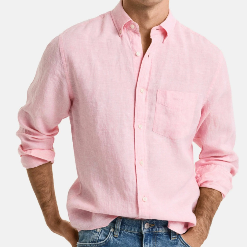 Resortwear Gant Pink 100% Linen Button Down